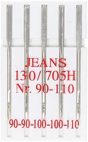 BIG-SAM Jeans-Nähmaschinennadeln 130R/705H, Stärke 90–110 (5 Stück) – Ansicht 2