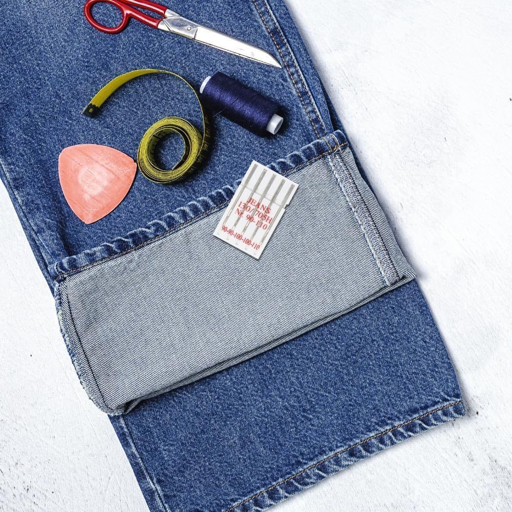 BIG-SAM Jeans-Nähmaschinennadeln 130R/705H, Stärke 90–110 (5 Stück) – Ansicht 3