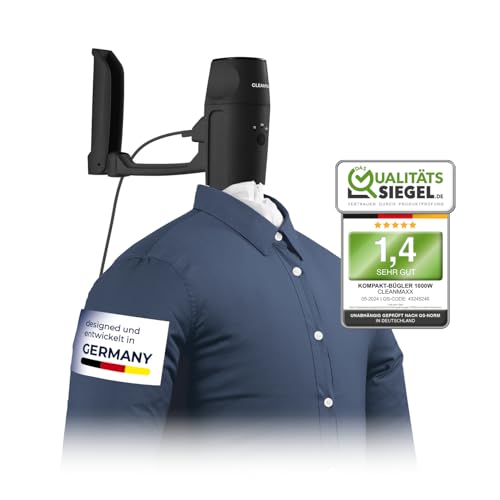 CLEANmaxx Hemdenbügler PRO KOMPAKT mit Bügelpuppe zum Anhängen