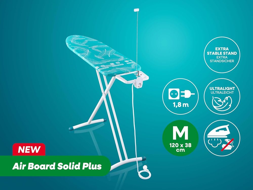 Leifheit Air Board M Solid Plus Bügelbrett, dampfdurchlässig – Ansicht 3