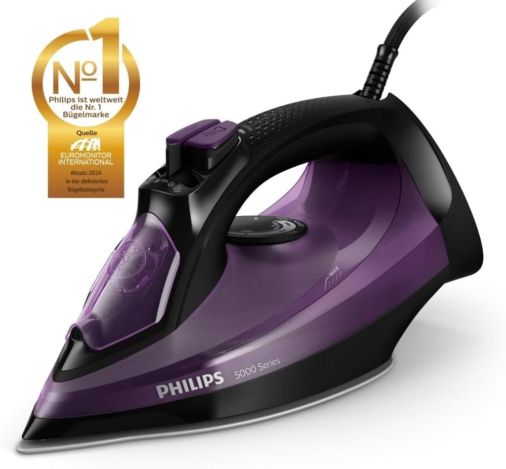 Philips 5000 Series Dampfbügeleisen, 2400 W, 180 g Dampfstoß – Ansicht 3