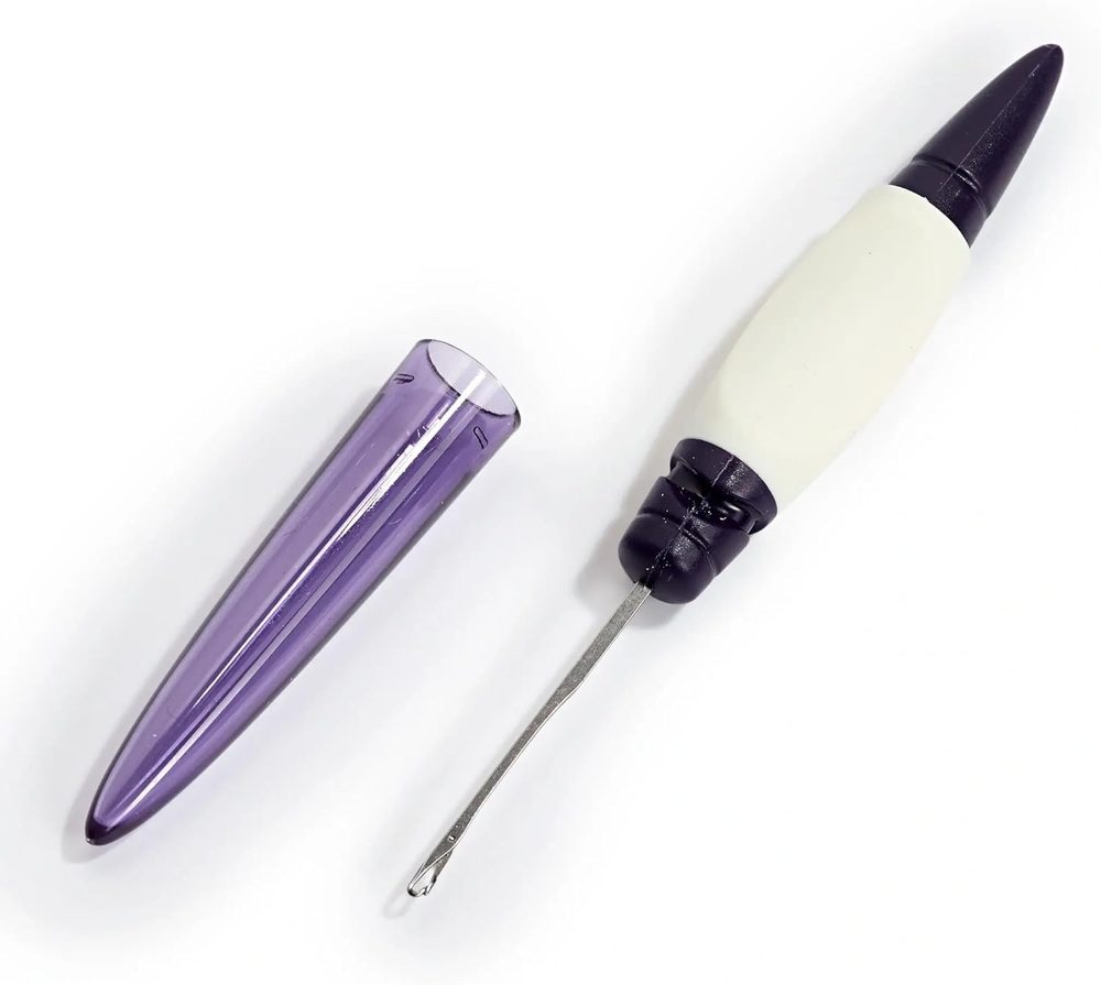 Prym Fein Ergonomics Fangnadel aus Stahl, pflaumenblau – Ansicht 2