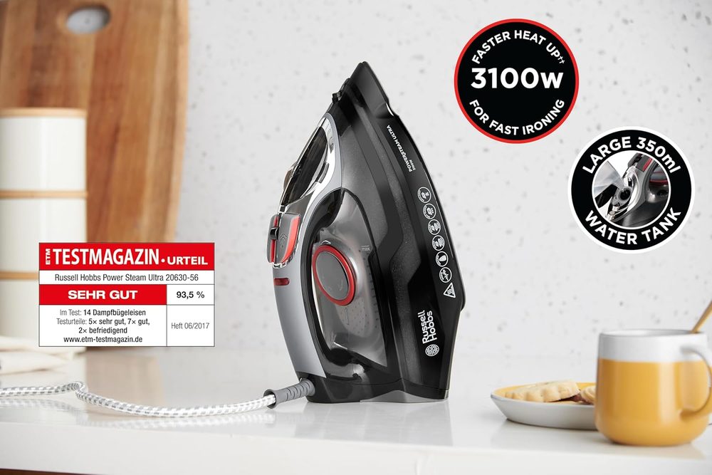 Russell Hobbs Dampfbügeleisen, 3100 W, 210 g Extra-Dampfstoß – Ansicht 3