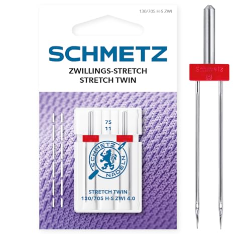SCHMETZ Zwillings-Stretch 4,0/75, 2 Nadeln für Jersey